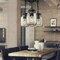Farmhouse Chandelier Mason Jar Hanging Pendant Loft Light Ceiling Lamp 3-Lights